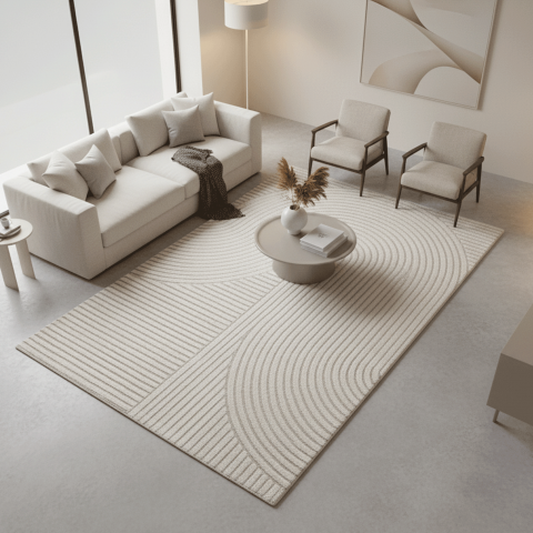 Tapis moderne LYN9 B Ecru