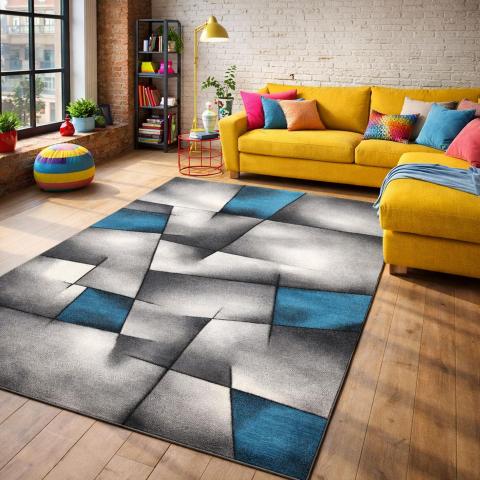 Tapis formes géométriques LYN8 ULTIMA Ecru