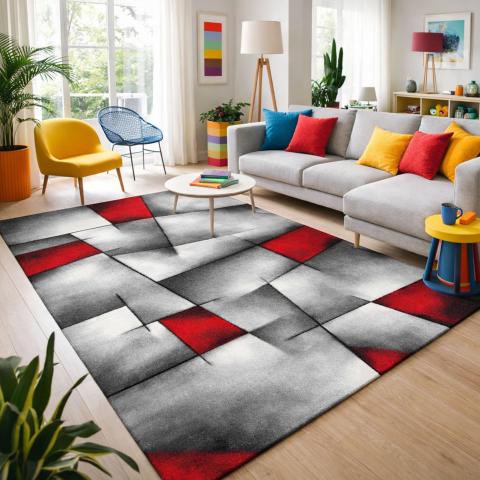 Tapis formes géométriques LYN8 ULTIMA Noir