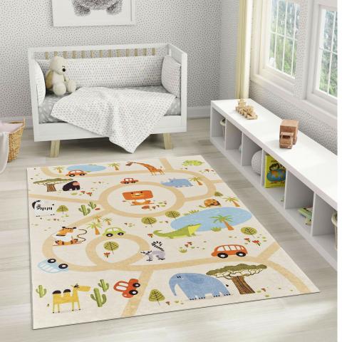 Tapis pour enfant LYN11 GPS Beige