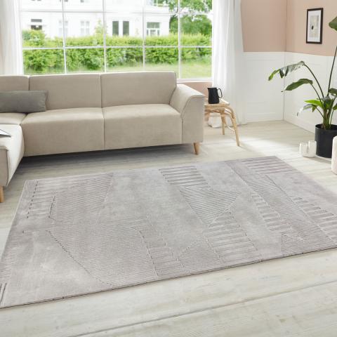 Tapis formes géométriques AZUA Gris