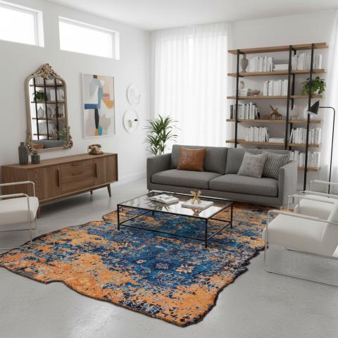 Tapis kilim LYN17 AMA Orange