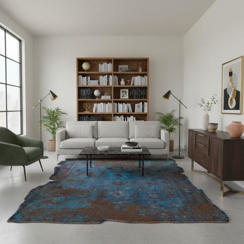 Tapis kilim LYN17 AMA Marron