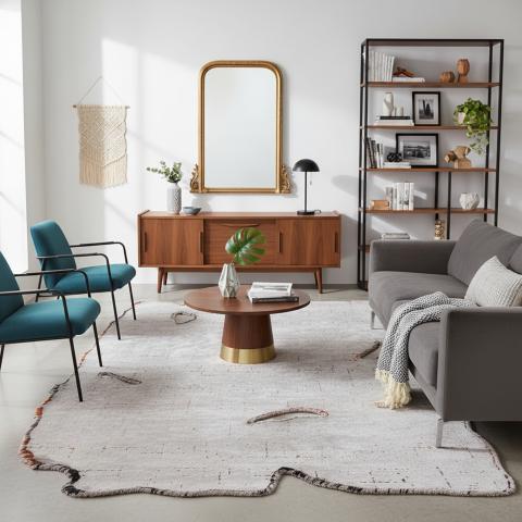 Tapis chinés LYN17 ANA Ecru