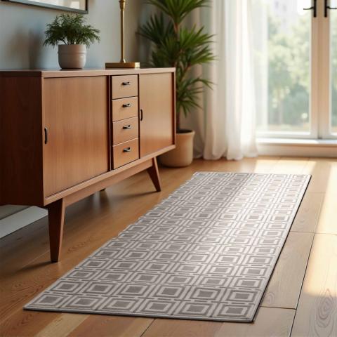 Tapis formes géométriques HOWLITE Crème