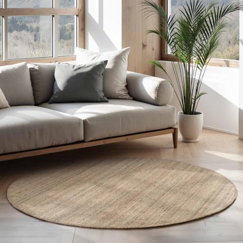 Tapis rond JUTE J Marron