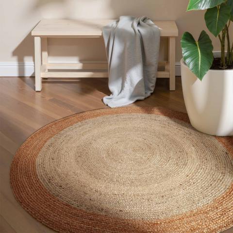 Tapis rond JUTE K Crème