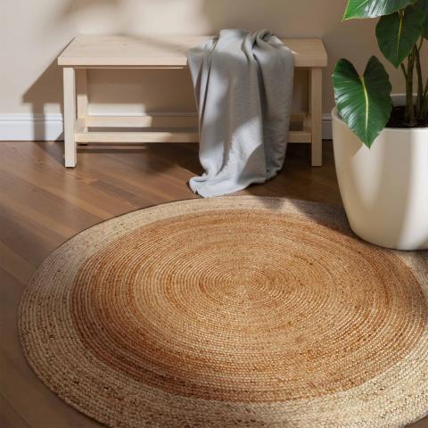 Tapis rond JUTE K Or