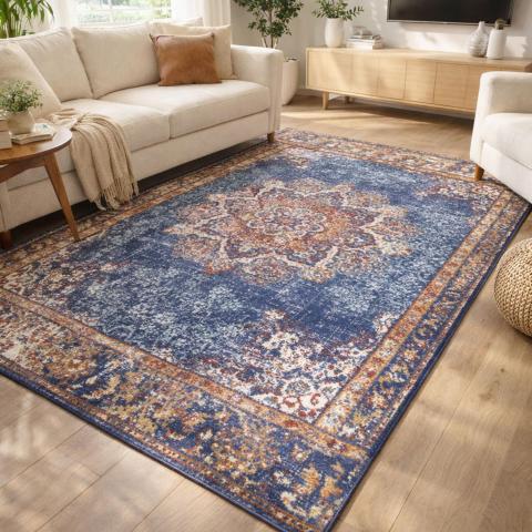 Tapis d'Orient MADERNO Bleu