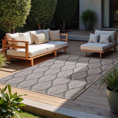 Tapis de bain noir et blanc DINAV Blanc