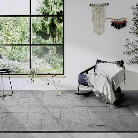 Tapis formes géométriques ALEXIS Gris