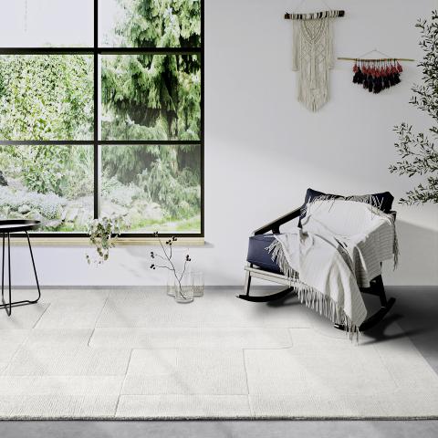 Tapis formes géométriques CHARLOTTE Crème