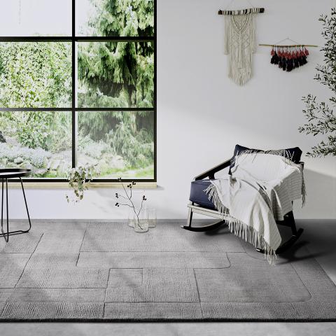 Tapis formes géométriques CHARLOTTE Gris