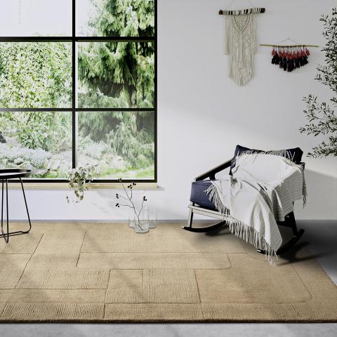 Tapis formes géométriques CHARLOTTE Beige