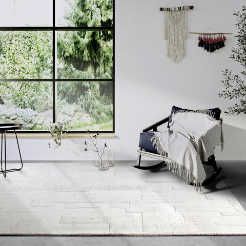 Tapis formes géométriques WILHELMINE Crème