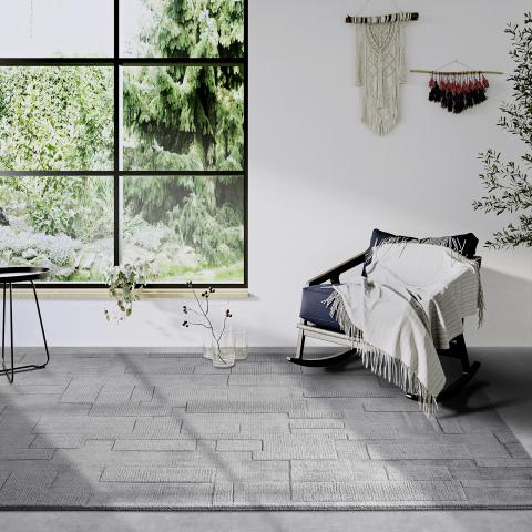 Tapis formes géométriques WILHELMINE Gris