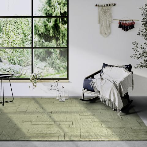 Tapis formes géométriques WILHELMINE Vert