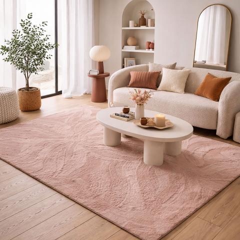Tapis moderne LYN50 Rose