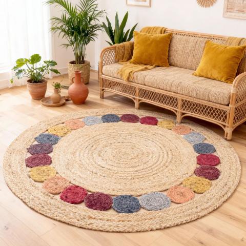Tapis rond RONDA Beige