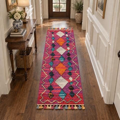 Tapis Berbère LYN5 OURIKA H Rose