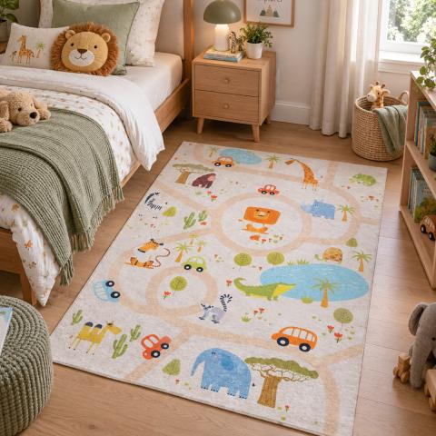 Tapis pour enfant LYN11 GPS Ecru