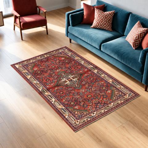 Tapis d'Orient HAMADAN 7 Rouge