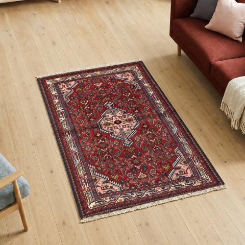 Tapis naturel HAMADAN 12 Rouge