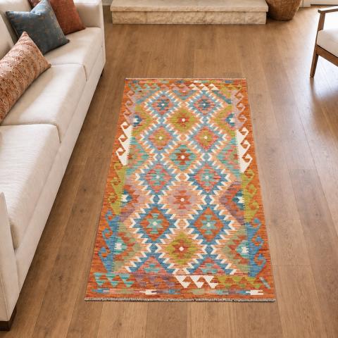 Tapis formes géométriques KILIM 28 Multicolore