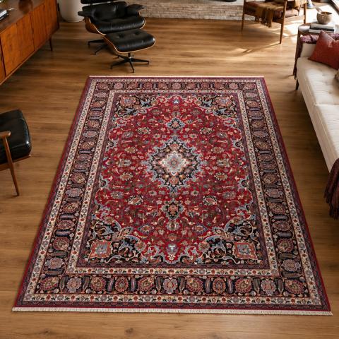 Tapis naturel MASHAD 1 Rouge