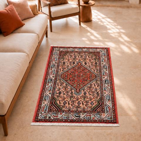 Tapis motif animalier HAMADAN 29 Rose