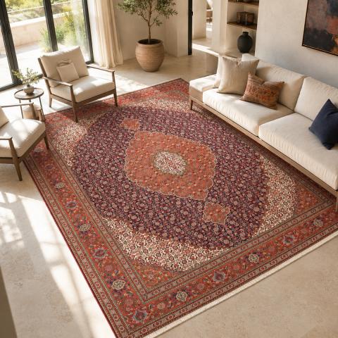 Tapis d'Orient TABRIZ B Rouge