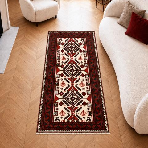 Tapis motif animalier BALUTSCH 7 Rouge