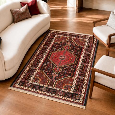 Tapis motif animalier HAMADAN 35 Rouge