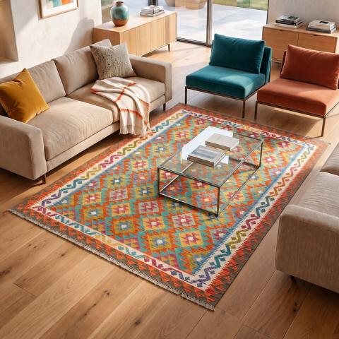 Tapis kilim KILIM 66 Multicolore