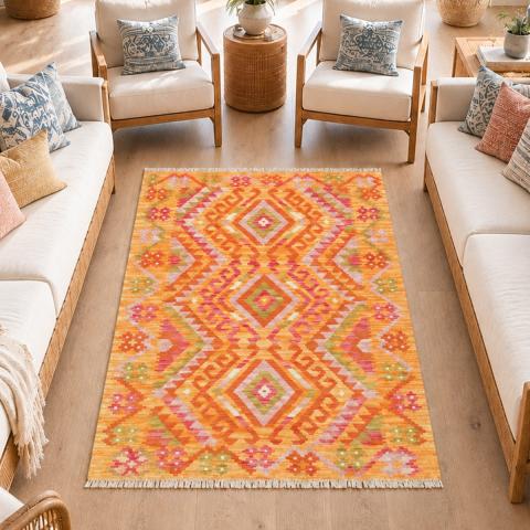 Tapis kilim KILIM 78 Orange