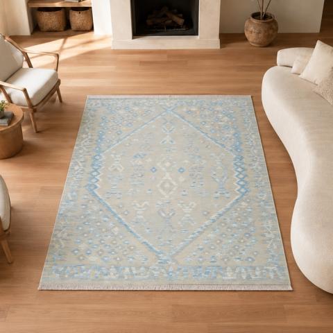 Tapis formes géométriques KILIM 80 Gris