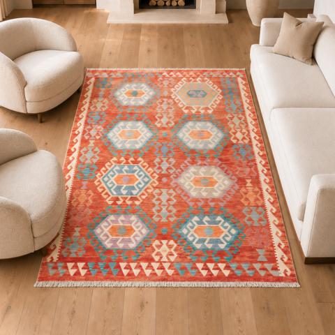 Tapis kilim KILIM 82 Multicolore