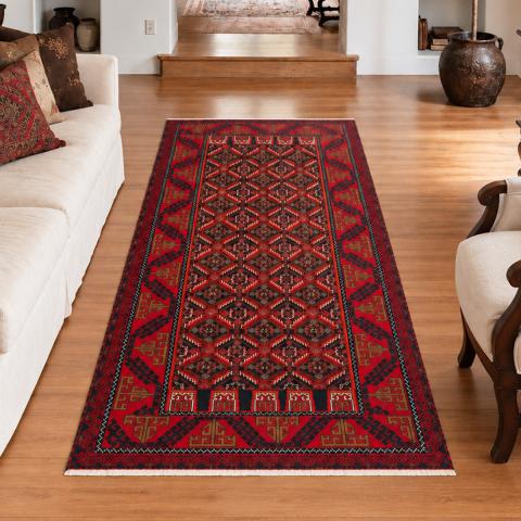 Tapis de chambre BALUTSCH 9 Rouge