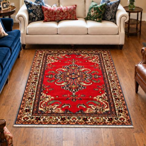 Tapis de chambre HAMADAN 42 Rouge
