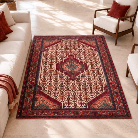 Tapis de chambre HAMADAN 44 Rouge