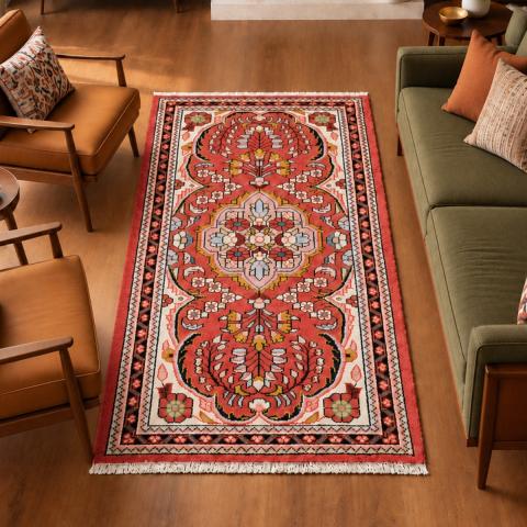 Tapis rectangulaire HAMADAN 50 Rouge