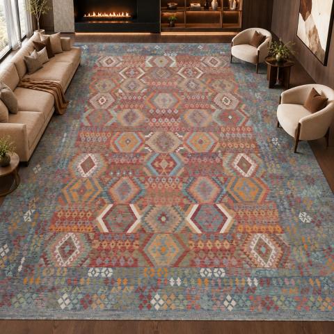 Tapis kilim KILIM 91 Multicolore