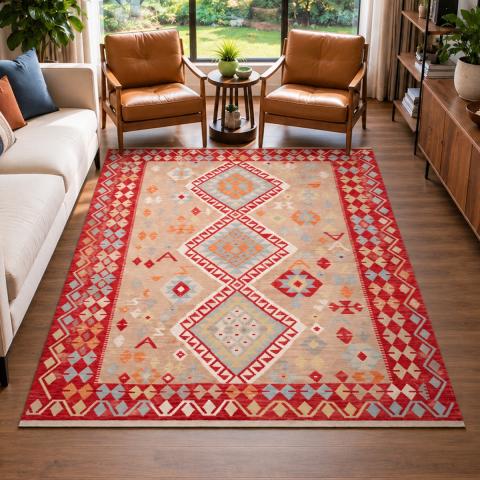 Tapis formes géométriques KILIM 93 Multicolore