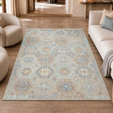 Tapis formes géométriques KILIM 100 Gris