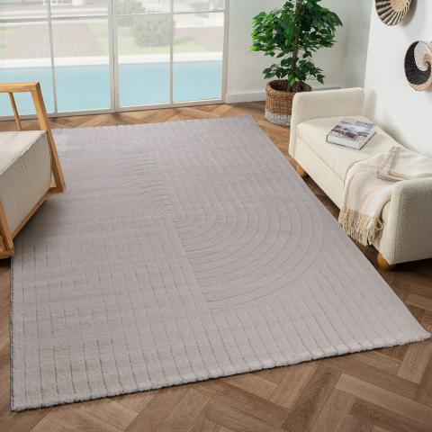 Tapis formes géométriques LYN9 E Crème