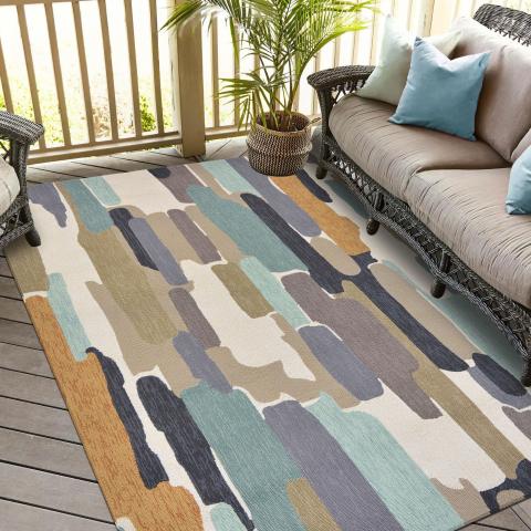 Tapis d'extérieur fait à la machine TRATTINO Multicolore