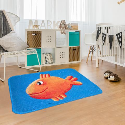 Tapis chambre bébé DOUX PO Bleu