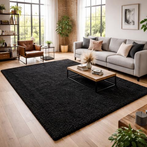 Tapis à poils longs UNI L Anthracite