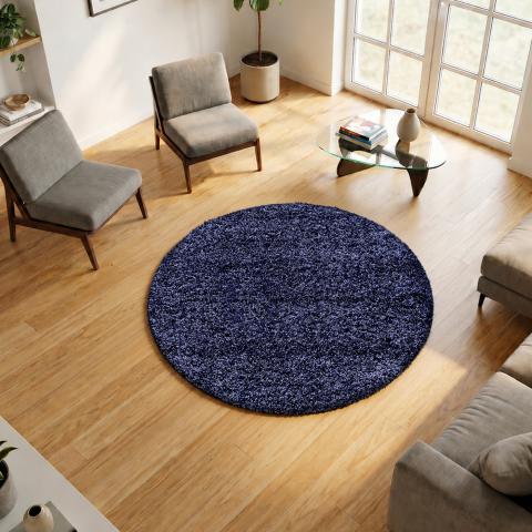 Tapis bleu et vert UNI L Bleu