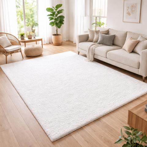 Tapis à poils longs UNI L Crème